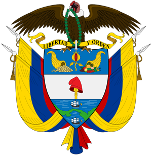 The coat of arms of Colombia