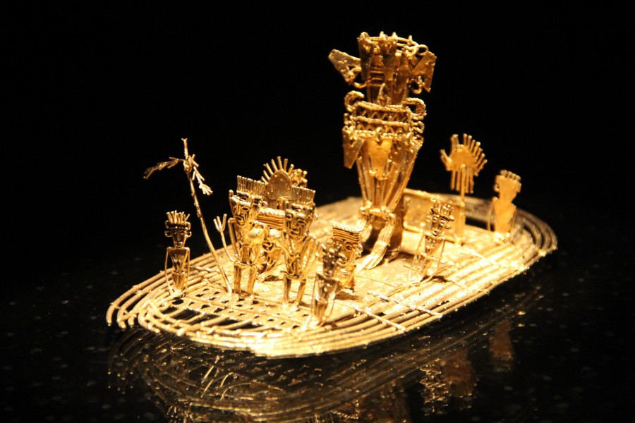 Muisca raft Legend of El Dorado Offerings of gold