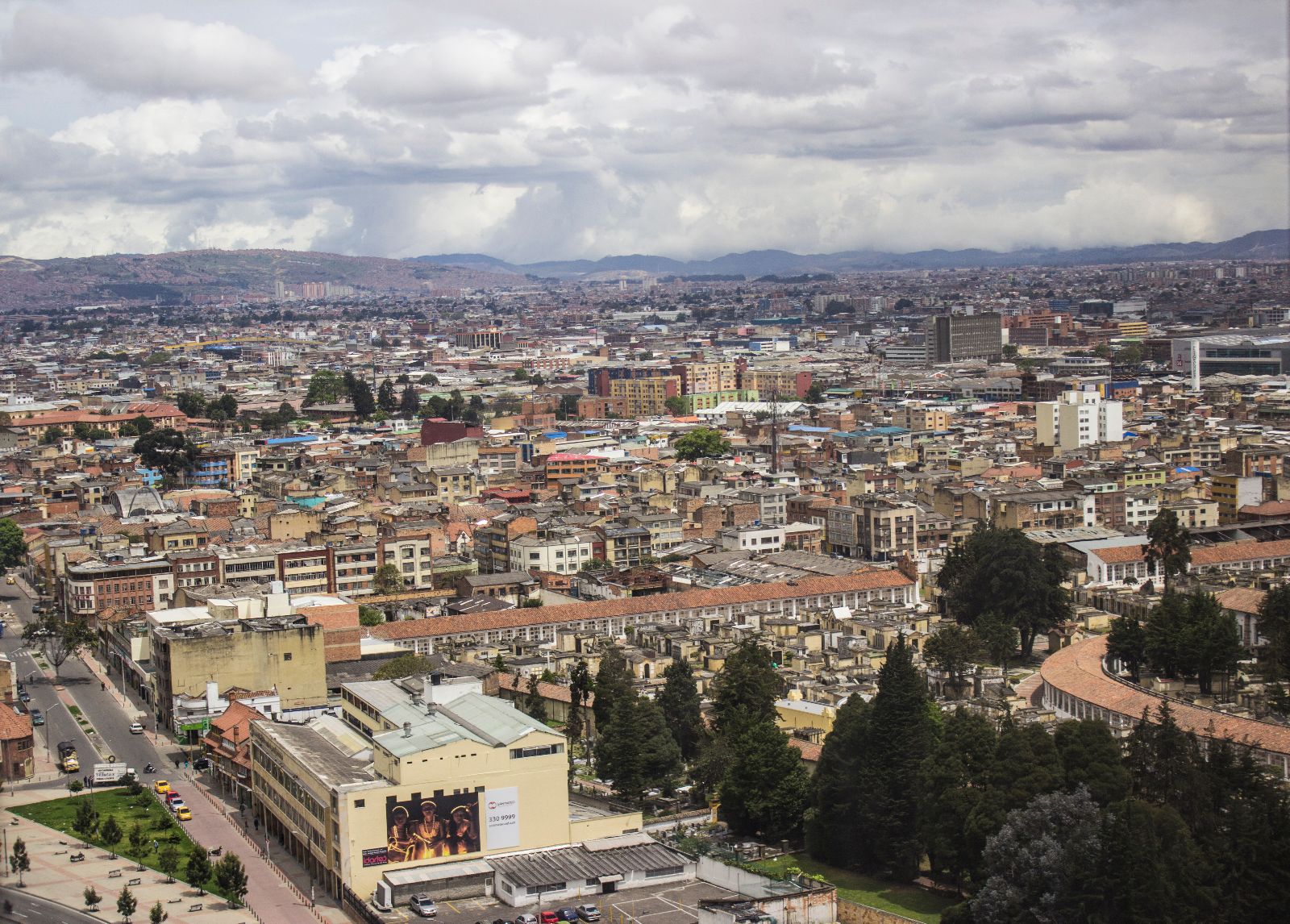 Panoramica De Bogotá desde el Mirador en Colombia