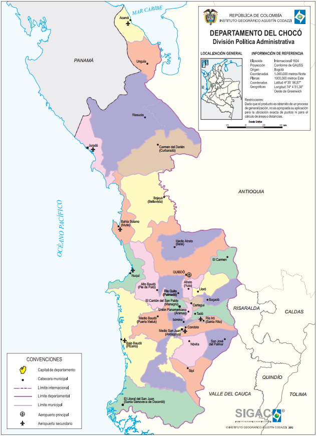 Municipios de Chocó - Colombia