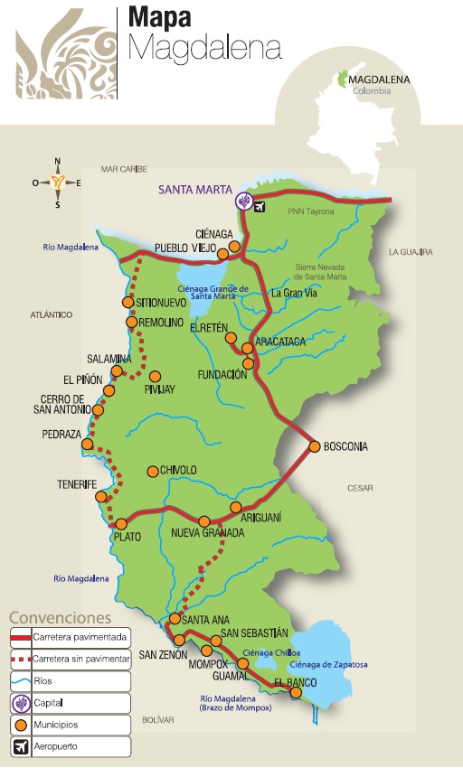 Geografia del Departamento del Magdalena - Colombia
