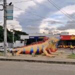 Monumento a la iguana Sincelejo departamento de Sucre Colombia